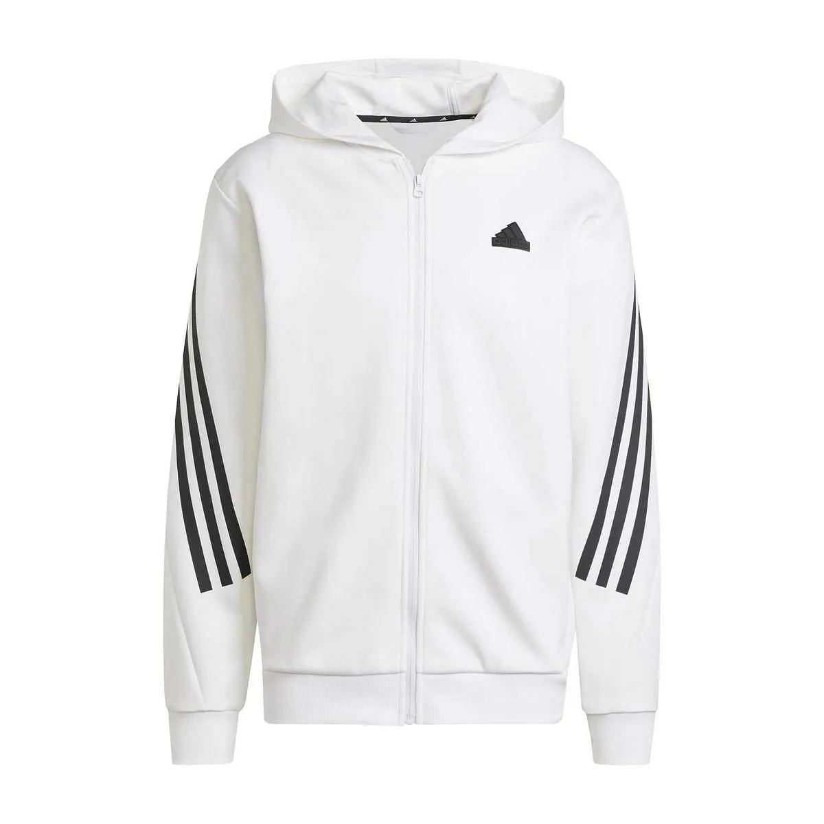      ADIDAS FELPA FULL ZIP CON CAPPUCCIO FUTURE ICONS 3 STRIPES  