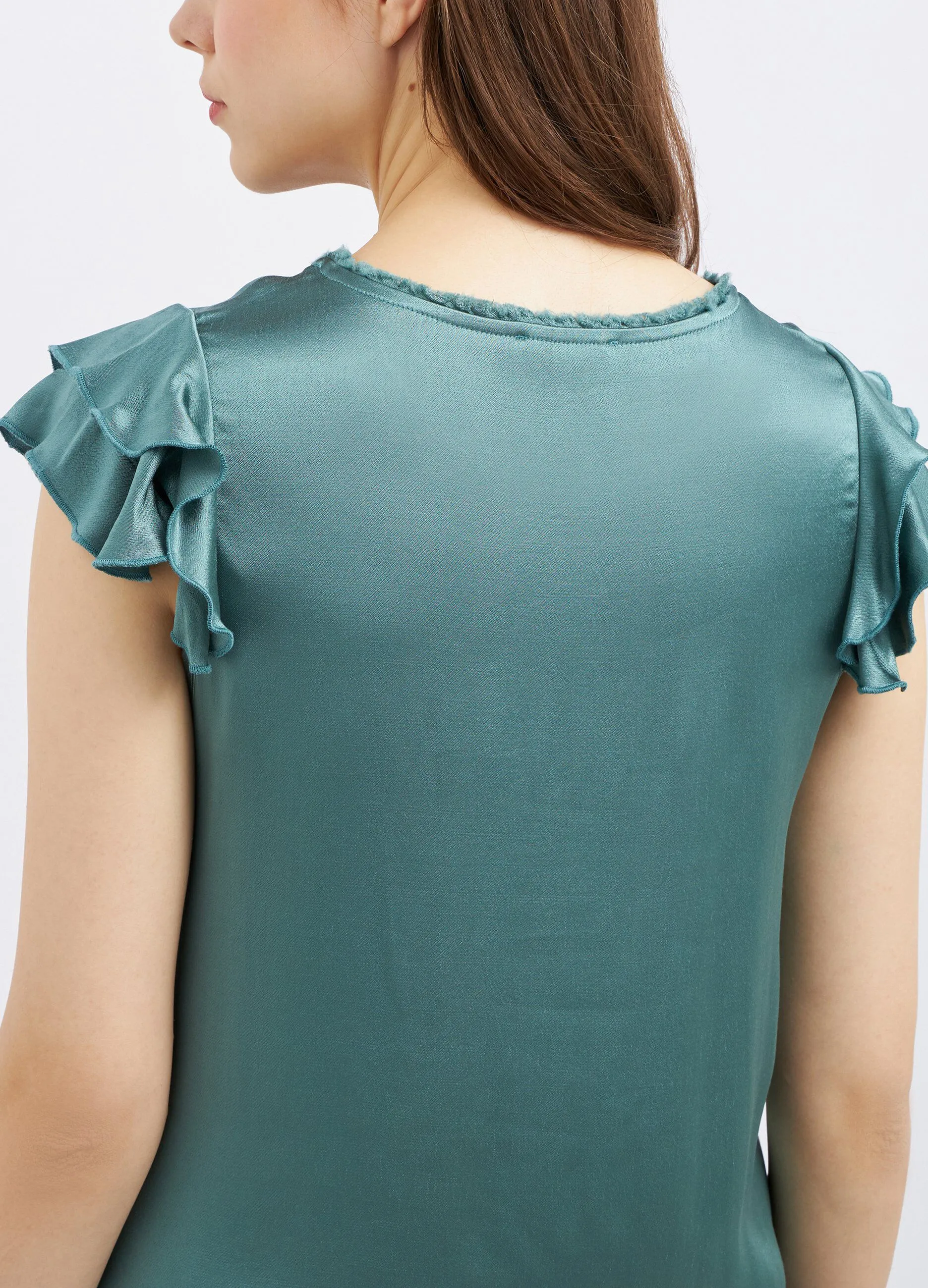 Blusa con rouches donna