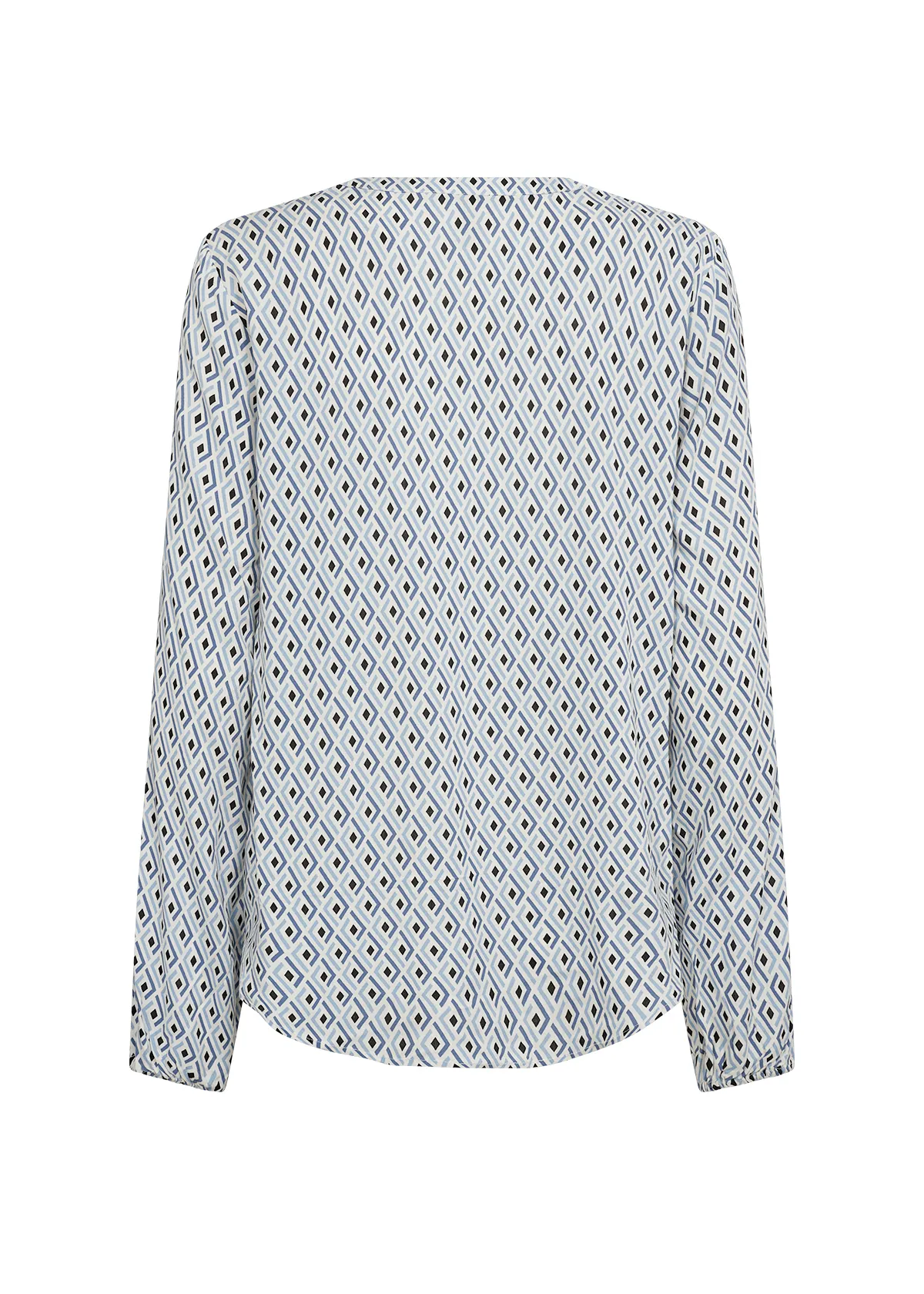 Blusa Femminile SC-Alberte 1 in LENZING™ ECOVERO™ Viscosa con Stampa Geometrica – Look Stratificato Perfetto