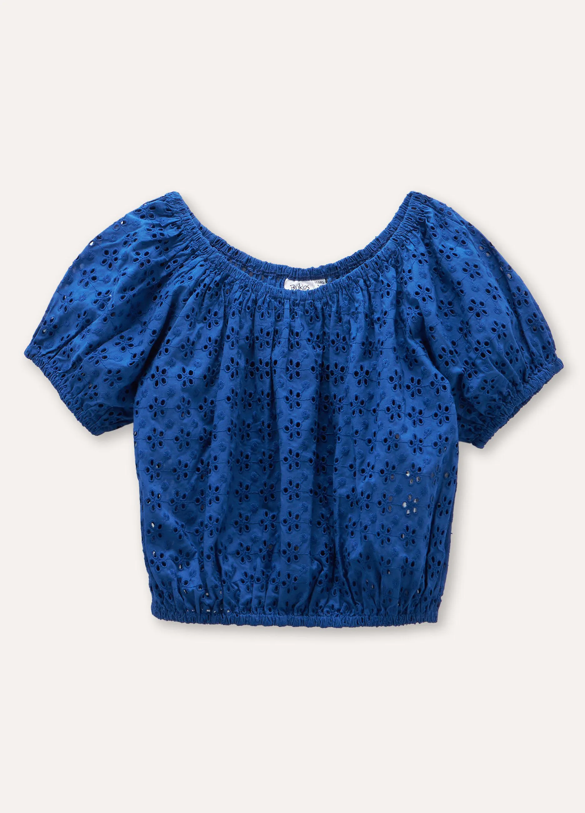 Blusa in puro cotone sangallo ragazza