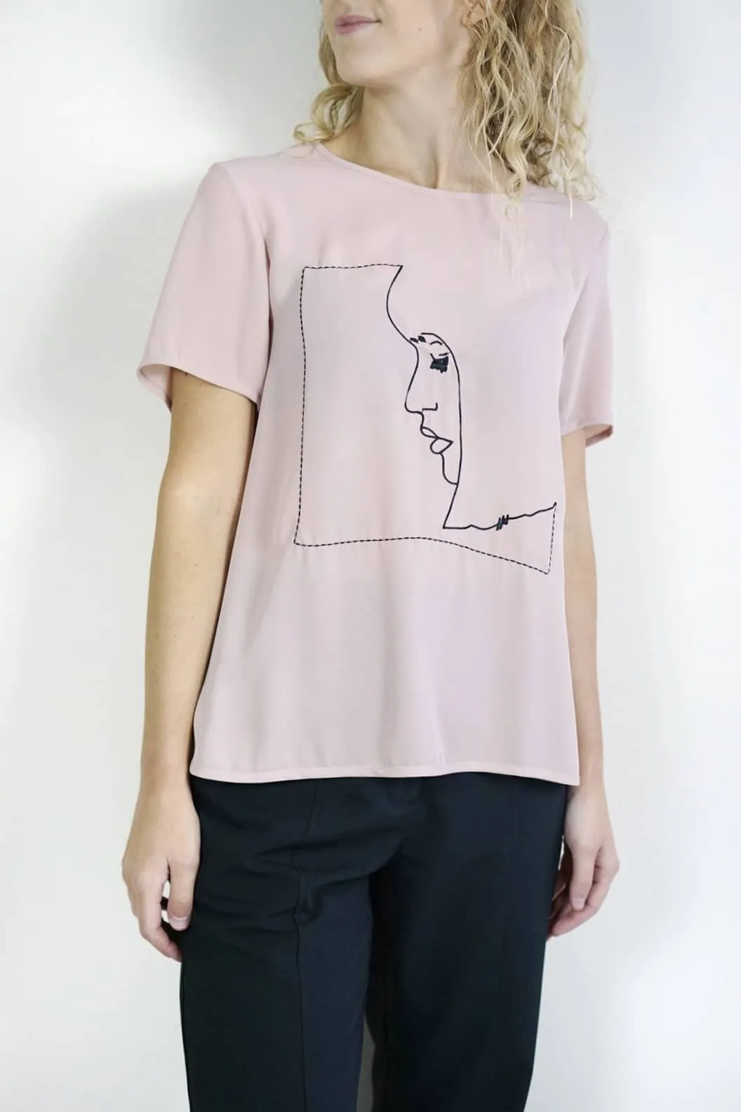 Blusa rosa ricamata | Cristina Gavioli