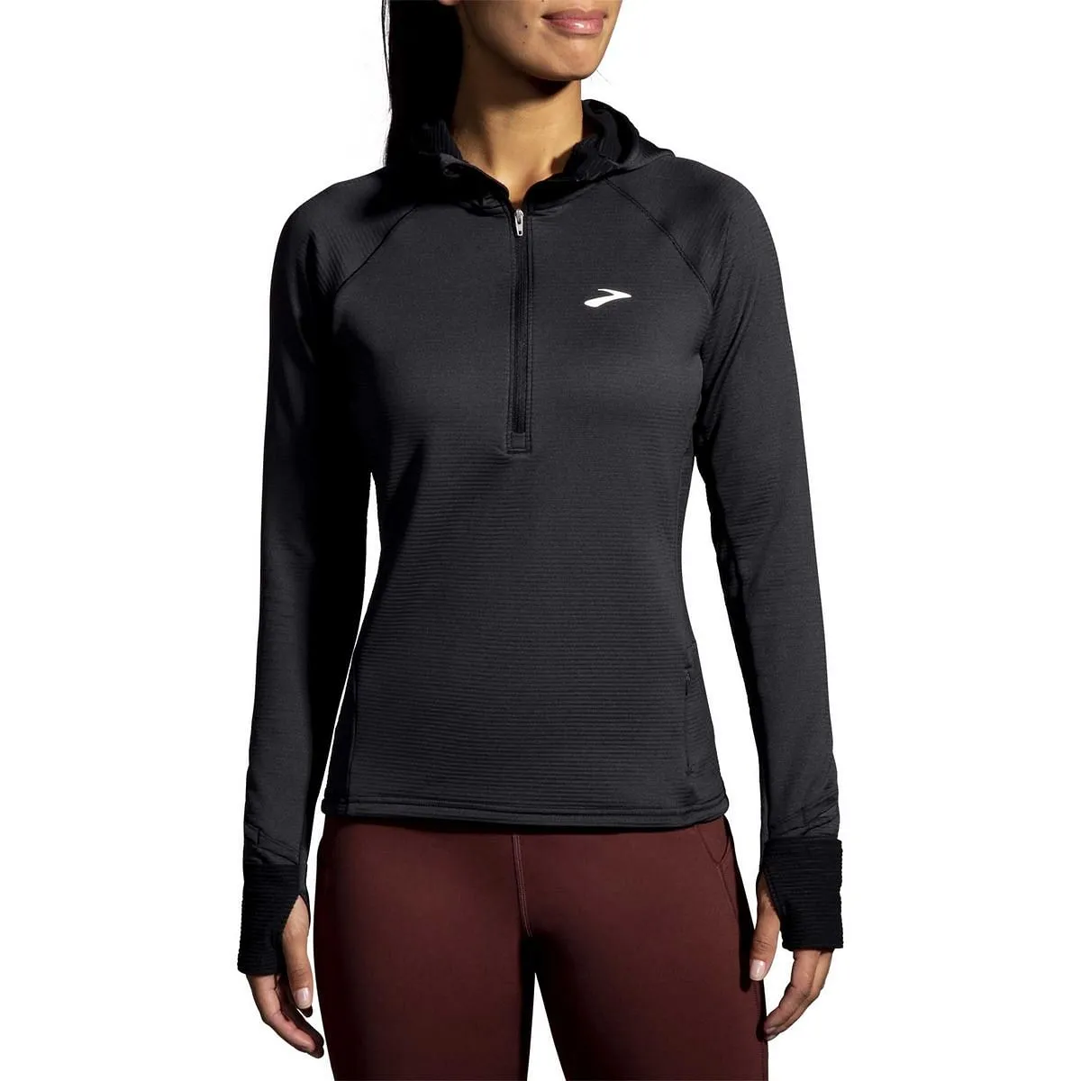      BROOKS MAGLIA MANICA LUNGA CON CAPPUCCIO NOTCH THERMAL 2.0 DONNA  