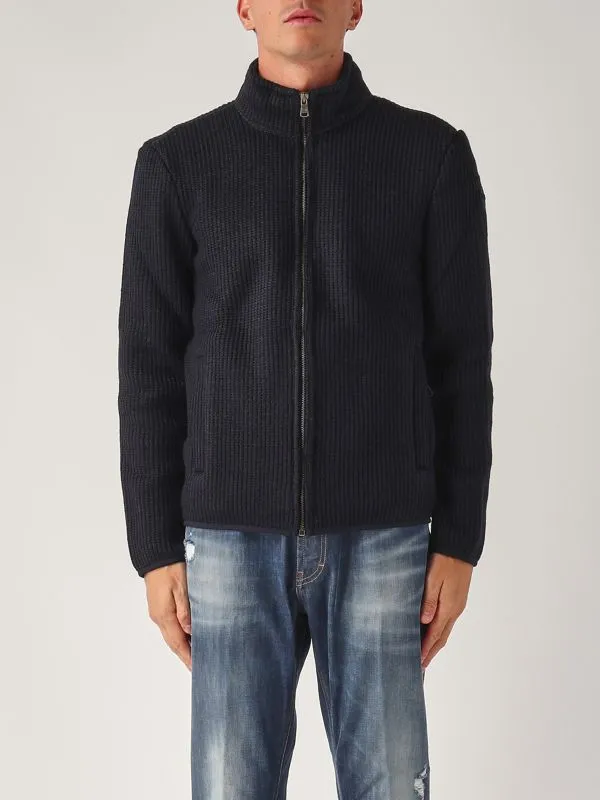 COLMAR  Cardigan uomo Colmar full zip in misto lana Navy