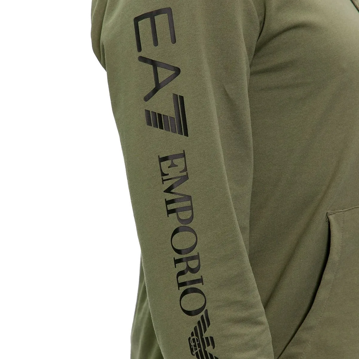      EA7 EMPORIO ARMANI FELPA CON CAPPUCCIO ATHLETE LOGO SERIES  