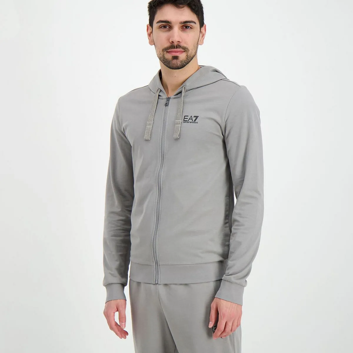      EA7 EMPORIO ARMANI FELPA FULL ZIP CON CAPPUCCIO CORE  