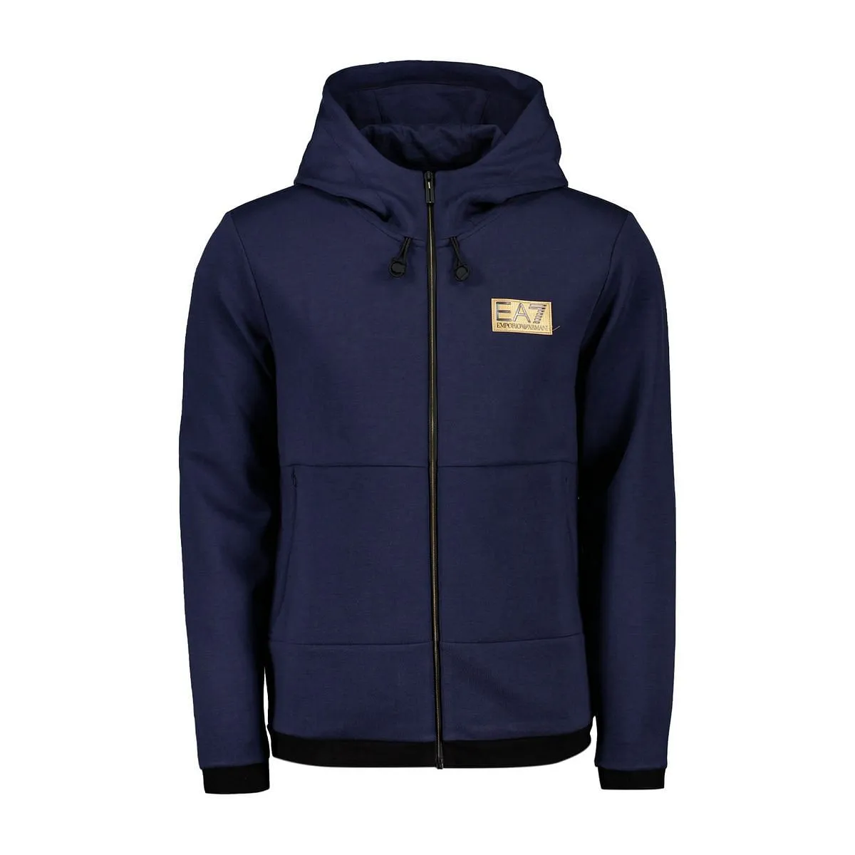      EA7 EMPORIO ARMANI FELPA FULL ZIP CON CAPPUCCIO GOLD LABEL  