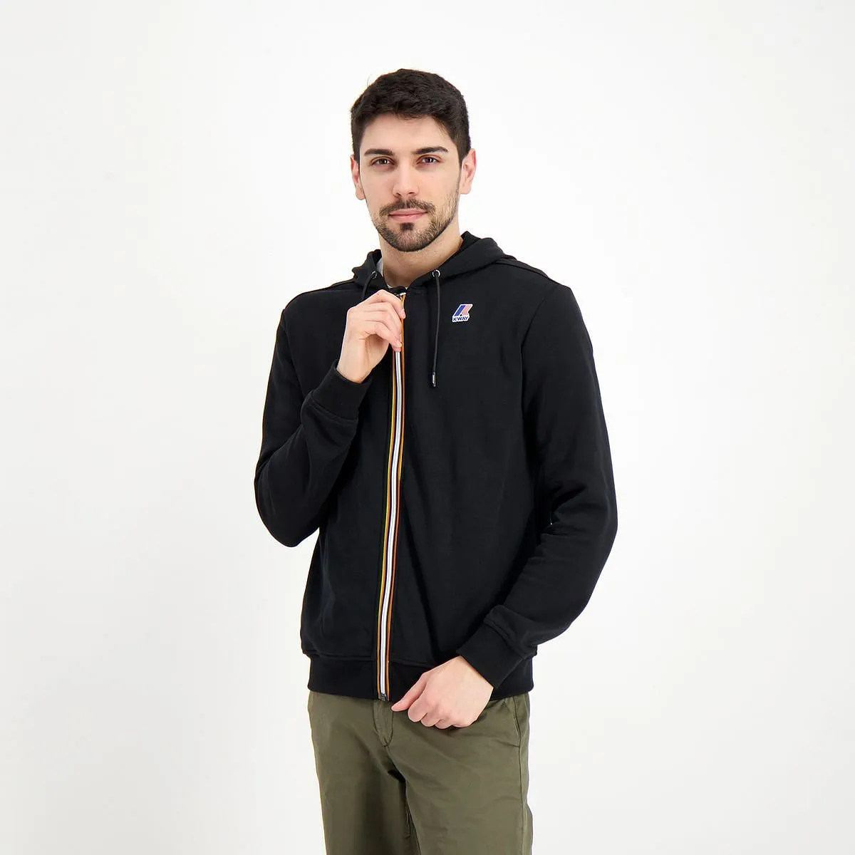      K-WAY FELPA FULL ZIP CON CAPPUCCIO ARNEL  