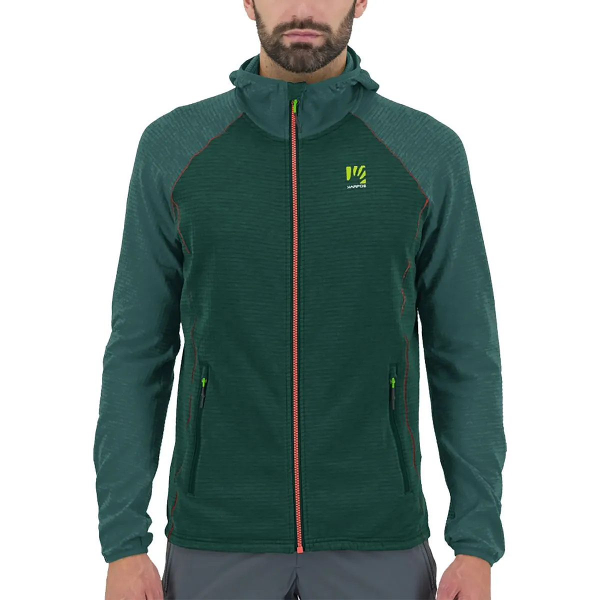      KARPOS PILE FULL ZIP CON CAPPUCCIO AMBRIZZOLA  