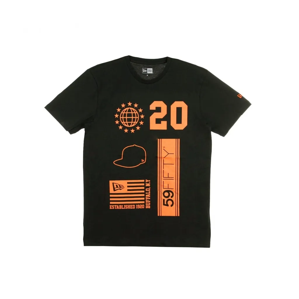 MAGLIETTA NEW ERA GRAPHIC TEE BLACK/ORANGE