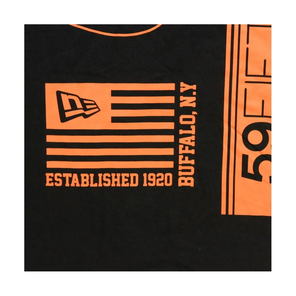 MAGLIETTA NEW ERA GRAPHIC TEE BLACK/ORANGE