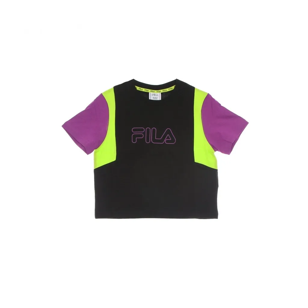 maglietta ragazza samara blocked cropped tee BLACK/HYACINTH VIOLET/LOVE BIRD