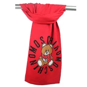 Moschino – Sciarpa in maglia rossa – Fantasia Teddy Bear ( Toy )