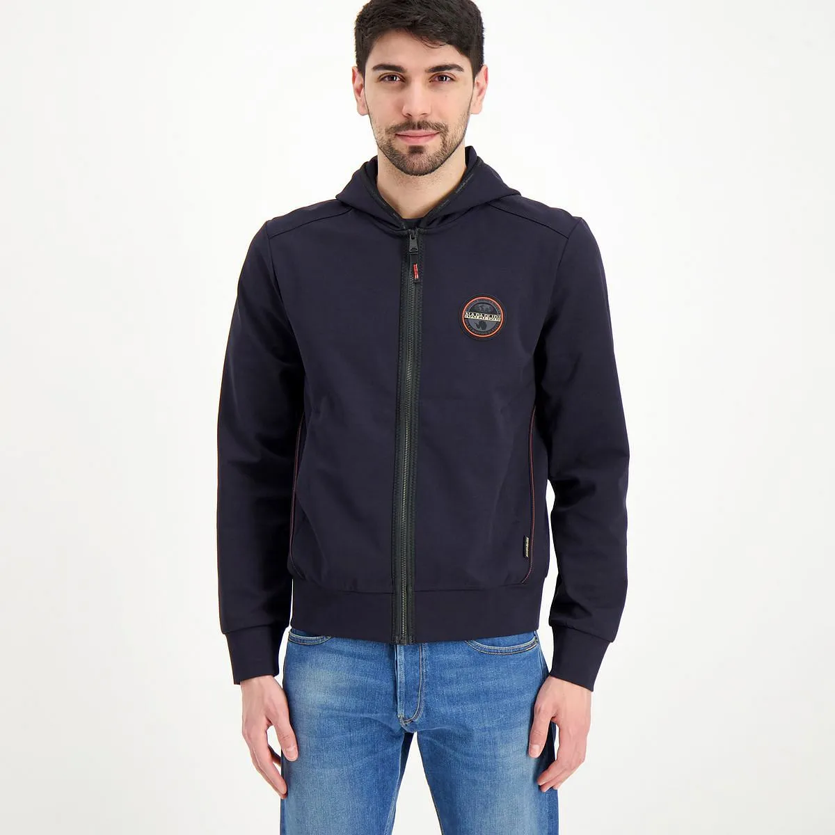      NAPAPIJRI FELPA FULL ZIP CON CAPPUCCIO ICALE  