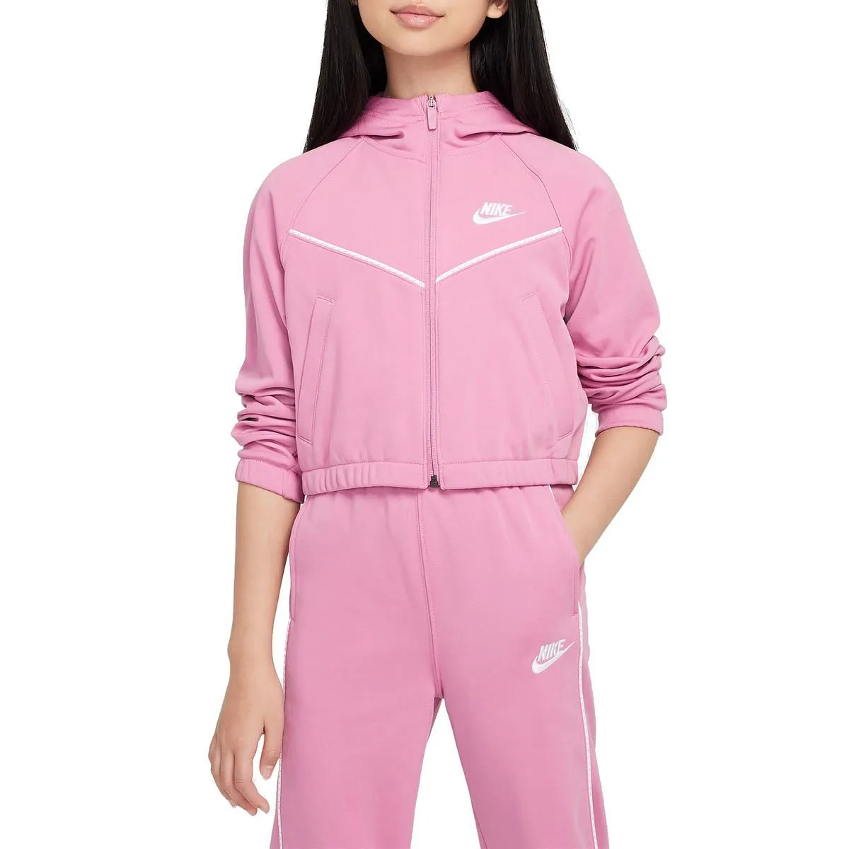      NIKE TUTA FULL ZIP CON CAPPUCCIO BAMBINA  