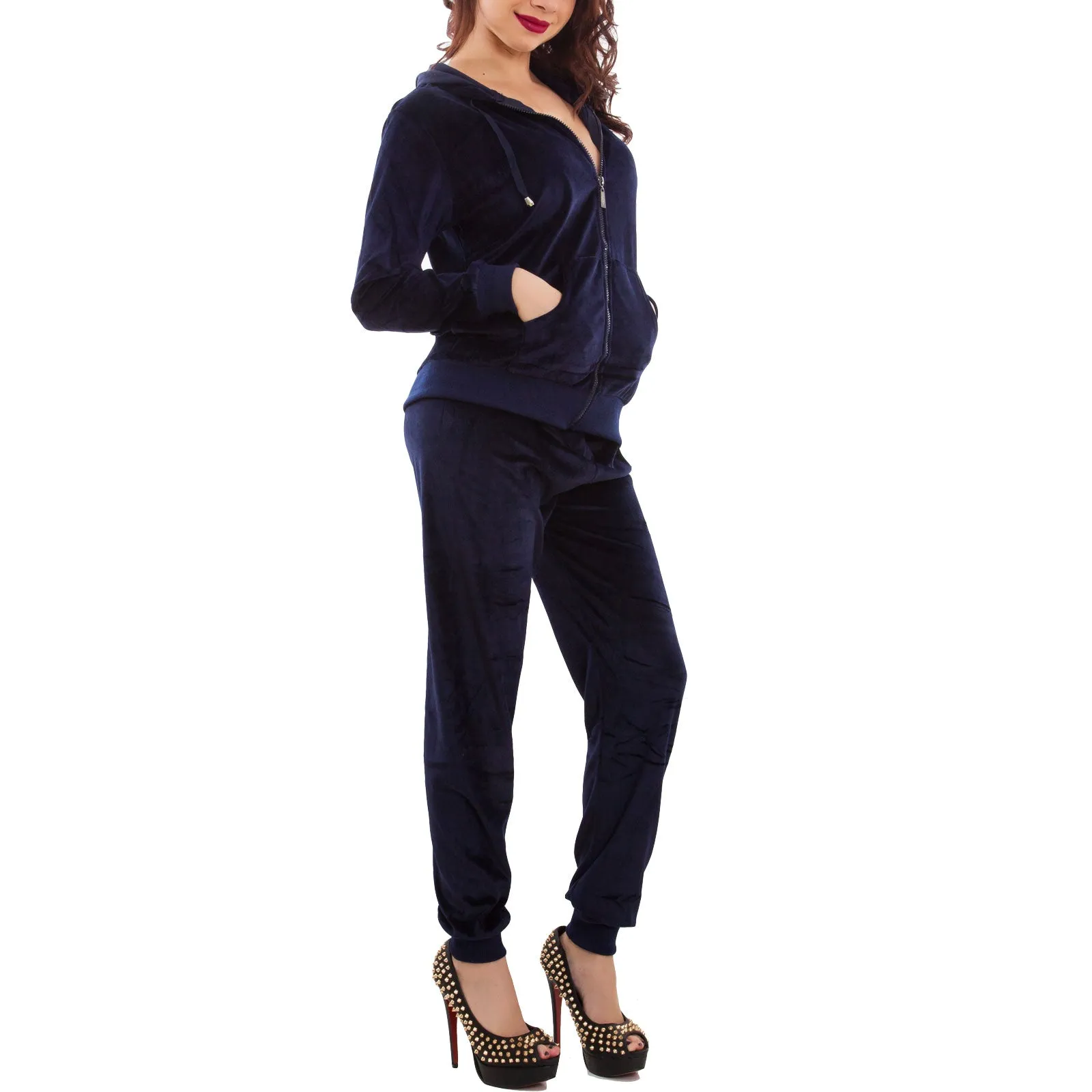 Tuta donna velluto velour F201