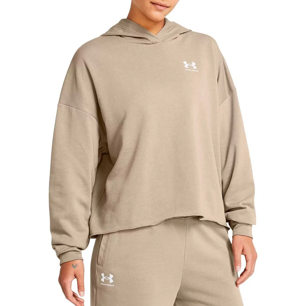      UNDER ARMOUR FELPA CON CAPPUCCIO RIVAL TERRY OVER DONNA  