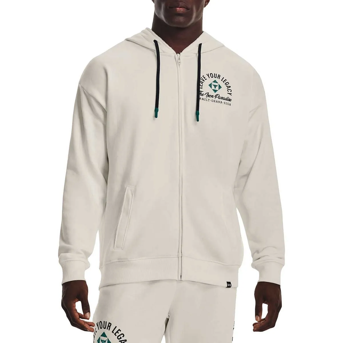      UNDER ARMOUR FELPA FULL ZIP CON CAPPUCCIO PROJECT ROCK  