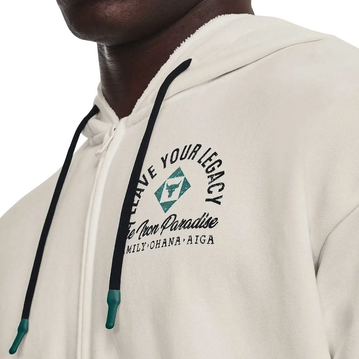      UNDER ARMOUR FELPA FULL ZIP CON CAPPUCCIO PROJECT ROCK  